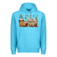 Ocean Blue melanin afro coffee cups Premium Hoodie - Jasminsmagicworld