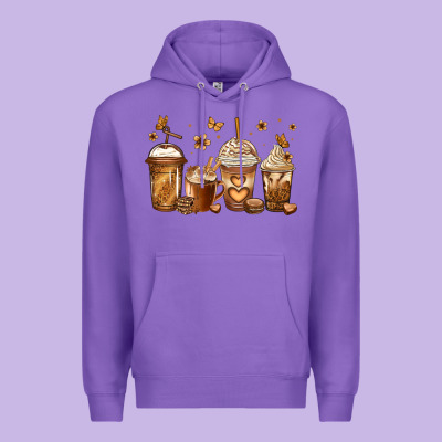 Melanin Afro Coffee Cups Premium Hoodie Designed By Jasminsmagicworld