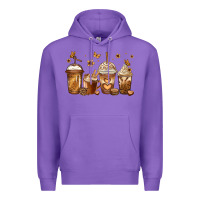 Purple melanin afro coffee cups Premium Hoodie - Jasminsmagicworld
