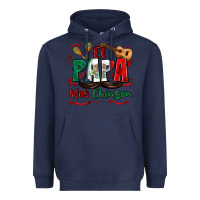 Navy el papa mas chingon Heavyweight Hoodie - Zillion Design Studio