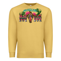 Antique Gold mexican mom with cactus Premium Sweatshirt - texasbilliewilder