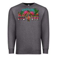 Charcoal Heather mexican mom with cactus Premium Sweatshirt - texasbilliewilder