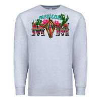 Heather Grey mexican mom with cactus Premium Sweatshirt - texasbilliewilder