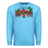 Ocean Blue mexican mom with cactus Premium Sweatshirt - texasbilliewilder