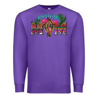 Purple mexican mom with cactus Premium Sweatshirt - texasbilliewilder