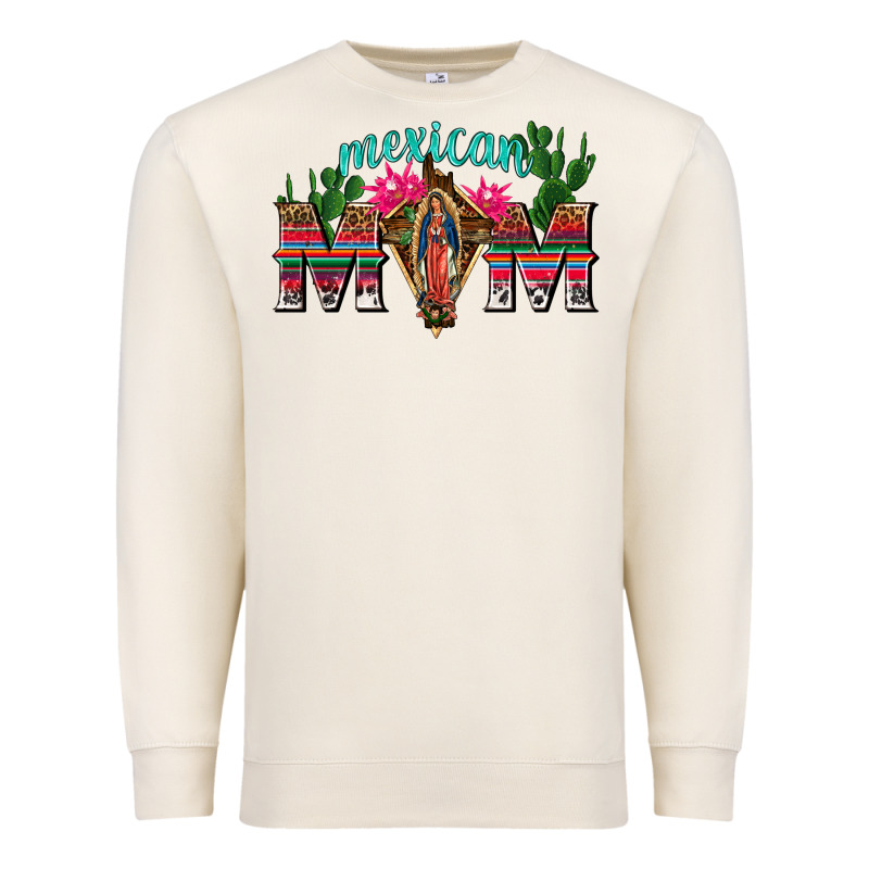 Mexican Mom With Cactus Premium Sweatshirt by texasbilliewilder | Teevron
