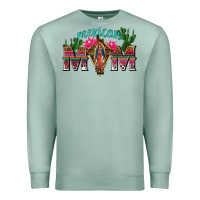 Seafoam mexican mom with cactus Premium Sweatshirt - texasbilliewilder