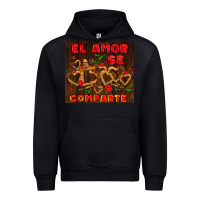 Black el amor se comparte with churros Urban Hoodie - AdoDesignShop