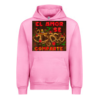 Fuchsia Pink el amor se comparte with churros Urban Hoodie - AdoDesignShop