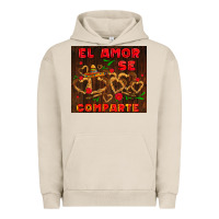 Pigment French Oak el amor se comparte with churros Urban Hoodie - AdoDesignShop