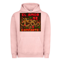 Pigment Salmon el amor se comparte with churros Urban Hoodie - AdoDesignShop