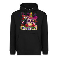 Black dia de los muertos Heavyweight Hoodie - Zillion Design Studio