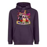 Plum dia de los muertos Heavyweight Hoodie - Zillion Design Studio