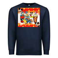 Navy cartoon characters coffee cups Premium Sweatshirt - Zillion Design Studio