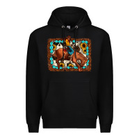 Black rodeo cowboy Premium Hoodie - JahusDesignShop