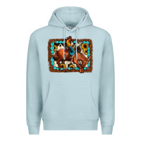Blue Mist rodeo cowboy Premium Hoodie - JahusDesignShop