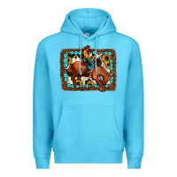 Ocean Blue rodeo cowboy Premium Hoodie - JahusDesignShop