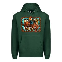 Sports Green rodeo cowboy Premium Hoodie - JahusDesignShop