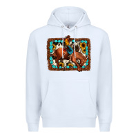 White rodeo cowboy Premium Hoodie - JahusDesignShop
