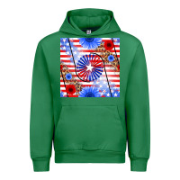 Emerald patriotic usa flag and sunflower Urban Hoodie - BundleAndBundleShop