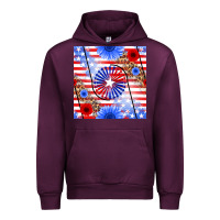 Patriotic Usa Flag And Sunflower Urban Hoodie | Teevron