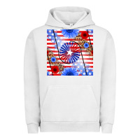 Pigment Lunar Rock patriotic usa flag and sunflower Urban Hoodie - BundleAndBundleShop