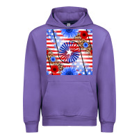 Tulip patriotic usa flag and sunflower Urban Hoodie - BundleAndBundleShop
