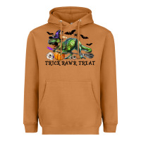 Meerkat T-Rex Trick Rawr Treat Heavyweight Hoodie - RanaPortraitStore
