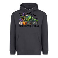 Smoke T-Rex Trick Rawr Treat Heavyweight Hoodie - RanaPortraitStore