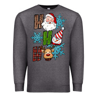 Charcoal Heather ho ho ho christmas Premium Sweatshirt - RanaPortraitStore