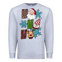 Heather Grey ho ho ho christmas Premium Sweatshirt - RanaPortraitStore
