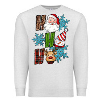 Oatmeal Heather ho ho ho christmas Premium Sweatshirt - RanaPortraitStore