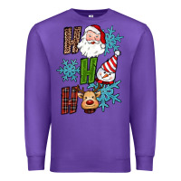 Purple ho ho ho christmas Premium Sweatshirt - RanaPortraitStore
