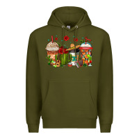 Army Green cinco de mayo coffee cups Premium Hoodie - Jasminsmagicworld