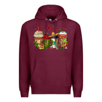 Burgundy cinco de mayo coffee cups Premium Hoodie - Jasminsmagicworld