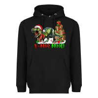 Black t rex x mas mood Heavyweight Hoodie - RanaPortraitStore