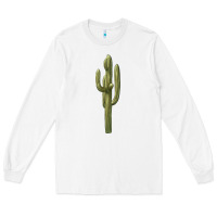 White cactus Long Sleeve Tee - BarkalooDesign