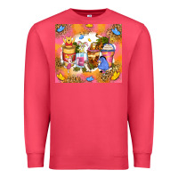 Cardinal cartoon characters coffee cups Premium Sweatshirt - Zillion Design Studio