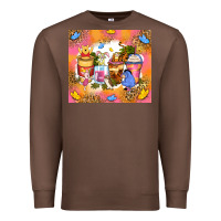 Chestnut cartoon characters coffee cups Premium Sweatshirt - Zillion Design Studio