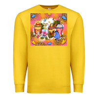 Lemon cartoon characters coffee cups Premium Sweatshirt - Zillion Design Studio