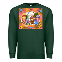 Sports Green cartoon characters coffee cups Premium Sweatshirt - Zillion Design Studio