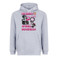 Heather Grey minding my own small business Heavyweight Hoodie - texasbilliewilder