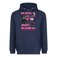 Navy minding my own small business Heavyweight Hoodie - texasbilliewilder