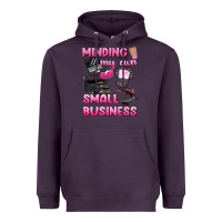 Plum minding my own small business Heavyweight Hoodie - texasbilliewilder