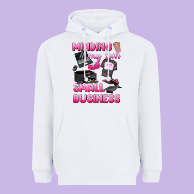 Minding My Own Small Business Heavyweight Hoodie Designed By Texasbilliewilder