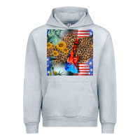 Heather Grey statue of liberty american flag Urban Hoodie - BundleAndBundleShop