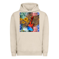 Pigment French Oak statue of liberty american flag Urban Hoodie - BundleAndBundleShop
