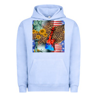 Pigment Grape Ice statue of liberty american flag Urban Hoodie - BundleAndBundleShop