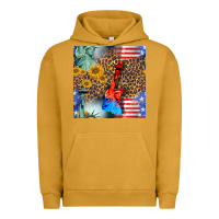 Pigment Peanut Butter statue of liberty american flag Urban Hoodie - BundleAndBundleShop