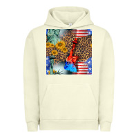 Pigment Pistachio statue of liberty american flag Urban Hoodie - BundleAndBundleShop